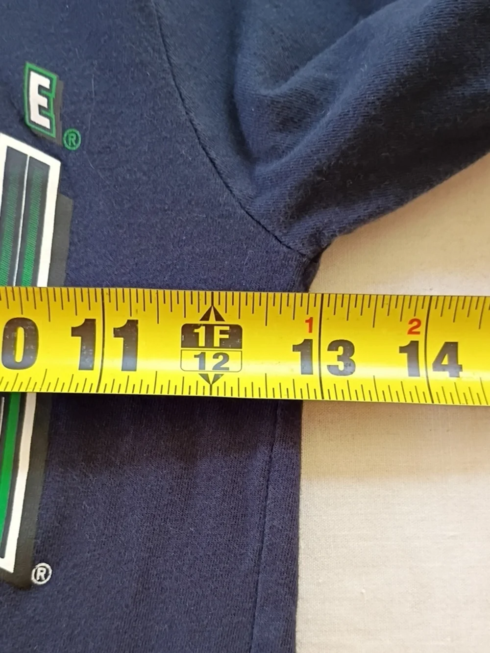 EUC Gen2 Notre Dame Boys Fightin' Irish Long Sleeve Tee Navy Sz Large 7 College